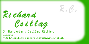 richard csillag business card